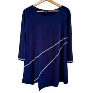 NWT Clara Sun Woo Stitch Line Angle Vent Soft Knit Tunic Size Large